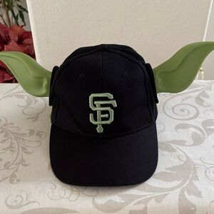 Black Cap with Green Lettering and Ears